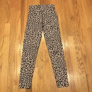 Beach Riot Ayla High Rise Cheetah Animal Print Leggings Black/Blush Pink
